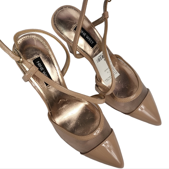 Nine West Timie Strappy Dress Sandals Nude 5.5 - Picture 8 of 9